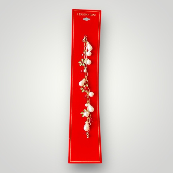 Christmas charm bracelet Holiday Lane Gift for her Party goodie 8in New - Picture 8 of 8